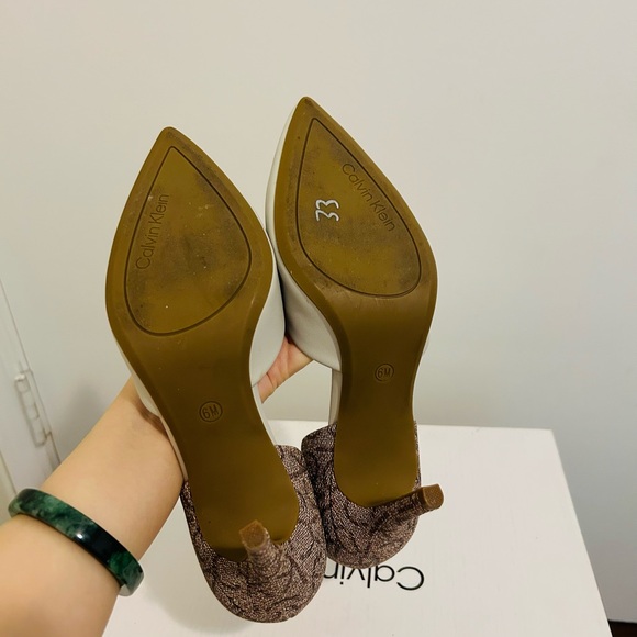 ECU Calvin Klein Cream and Brown Women's Heels size 6 - Picture 5 of 6